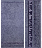 Полотенце гладкокрашенное жаккардовое, Руны (1506) серый, 70*140см