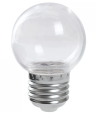 Лампа светодиодная Feron LB-37, G45, 1Вт, 220В, Е27, 2700К, прозрачная, "шар"