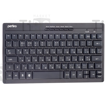Клавиатура Perfeo беспров. COMPACT Multimedia, USB, чёрн (PF-8006)