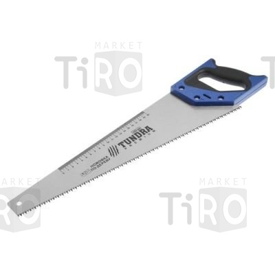 Ножовка по дереву Tundra 7-8 TPI, 450 мм, 2К рукоятка, 2D заточка, каленый зуб