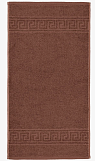 Полотенце гладкокрашенное жаккардовое, Дуэт (1513) коричневый, 35*70см