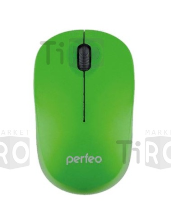 Мышь Perfeo беспров., оптич. &quot;SKY&quot;, 3 кн, DPI 1200, USB, зелён.
