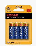 Батарейка Kodak Max Super Alkaline LR06 BL-4