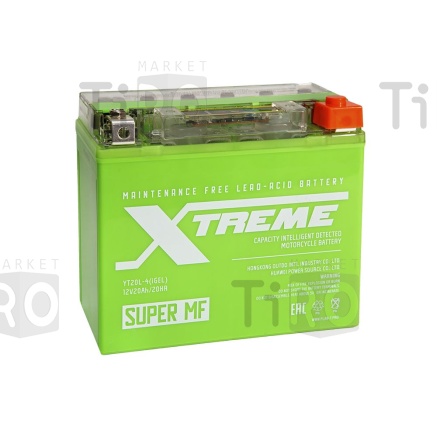 Аккумулятор Мото Xtreme 20 а/ч YT20L-4 iGel, обратка