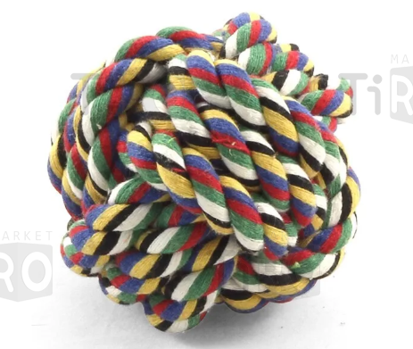 Игрушка для собак "Веревка-плетеный мяч", D-80мм